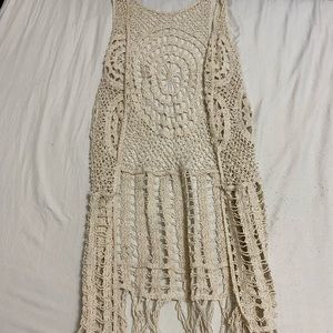 Boho Open Crochet Sweater